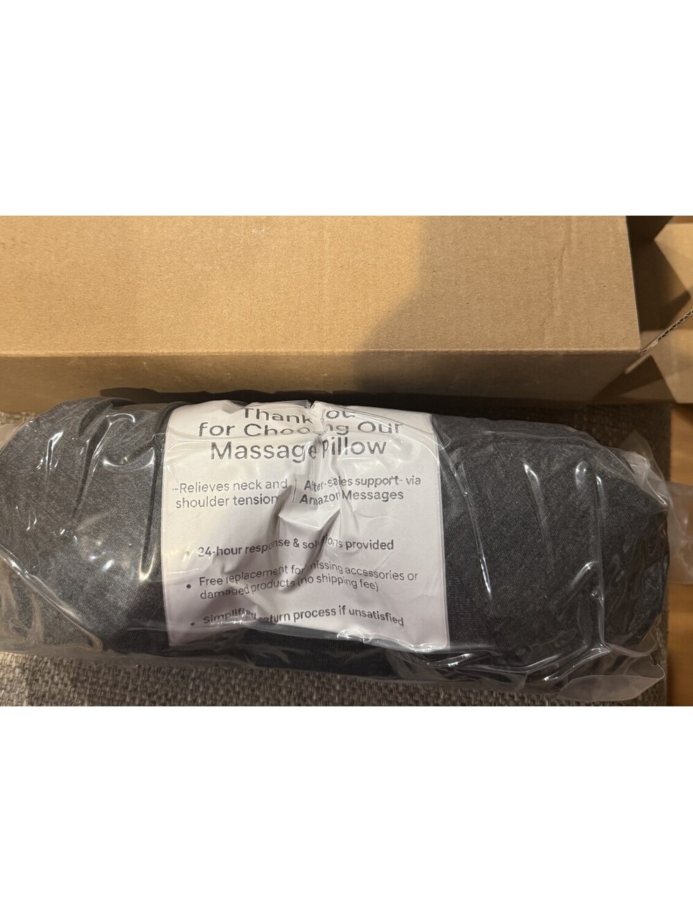 Face Down Adjustable Memory Foam Pillow with 2 Air Vents Gray New
